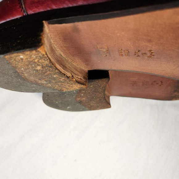 SANTONI Vintage Retro Oxfords Red Shoes Size U.K. 7.5 / U.S. 9.5 Made ITALY! - Picture 15 of 16